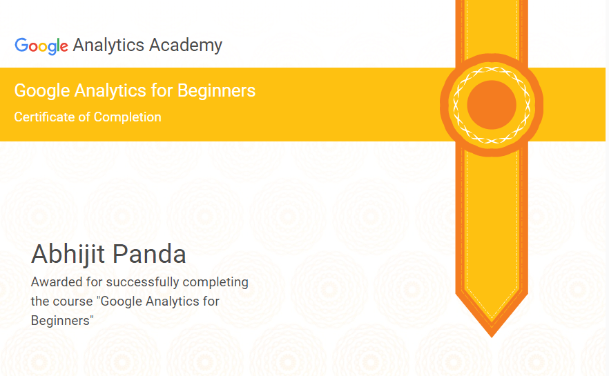 Google Analytics for Beginners Certification